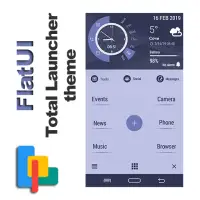 ბრტყელი UI თემა Total Launcher-ისთვის